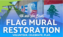 9th & Van Brunt International Flag Mural Restoration: Prime & Prep Workday