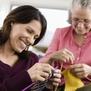 Crafters of any age and level meet up to knit or crochet in a social setting.