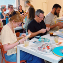 Friday Scrappy Hour: Knit, Crochet, Stitch & Sip at The Common Thread!