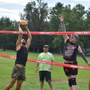 Non-competitive grass volleyball (seriously, not competitive)