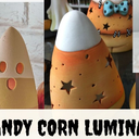 Candy Corn Luminary - Pottery Project Summer of Halloween