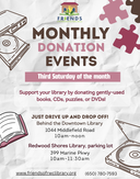 Donation Event: Books/CDs/DVDs/Puzzles/Albums